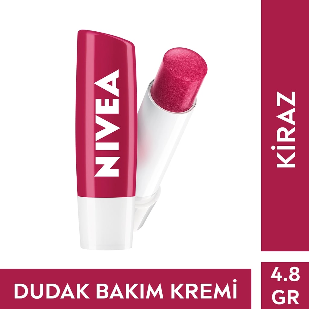 Nivea Kiraz Renkli Nemlendirici Dudak Bakım Kremi ve Parlatıcısı 4.8 gr