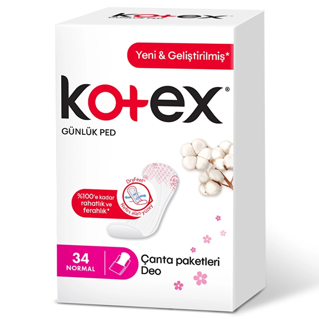 Kotex Günlük Ped Normal 34'lü