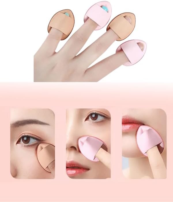 Amazon TR Mucit Home 5 Adet Mini Kozmetik Puf Parmak Yüz Makyaj Sünger Concealer Göz Altı Kapatıcı