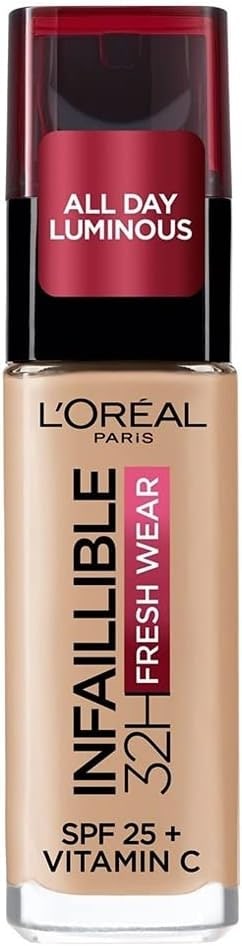 Amazon TR L'Oreal Paris Infaillible 32 Saat Fresh Wear C Vitaminli Fondöten - 125 Natural Beige : Amazon.com.tr: Kişisel Bakım ve Kozmetik