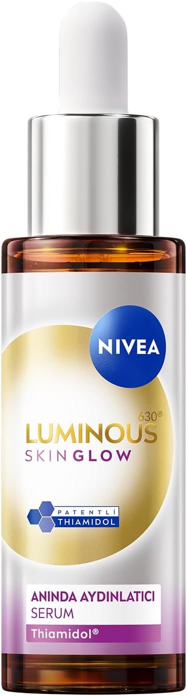 Amazon TR NIVEA Luminous630 Skin Glow Anında Aydınlatıcı Serum, 30 ml, Eşit Cilt Tonu,Nemlendirme,Leke Karşıtı Thiamidol,Niasinamid,Aloe Vera