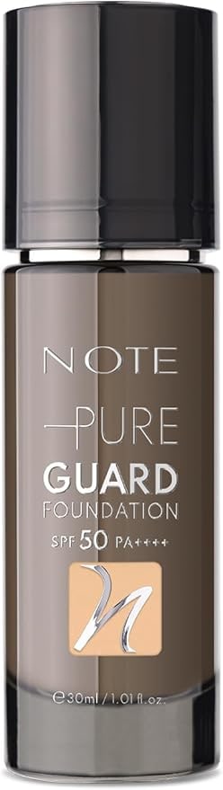 Note Cosmetique Note Pure Guard Foundation 120 Golden Beige SPF 50 Yoğun Kapatıcı Saten Bitişli Fondöten
