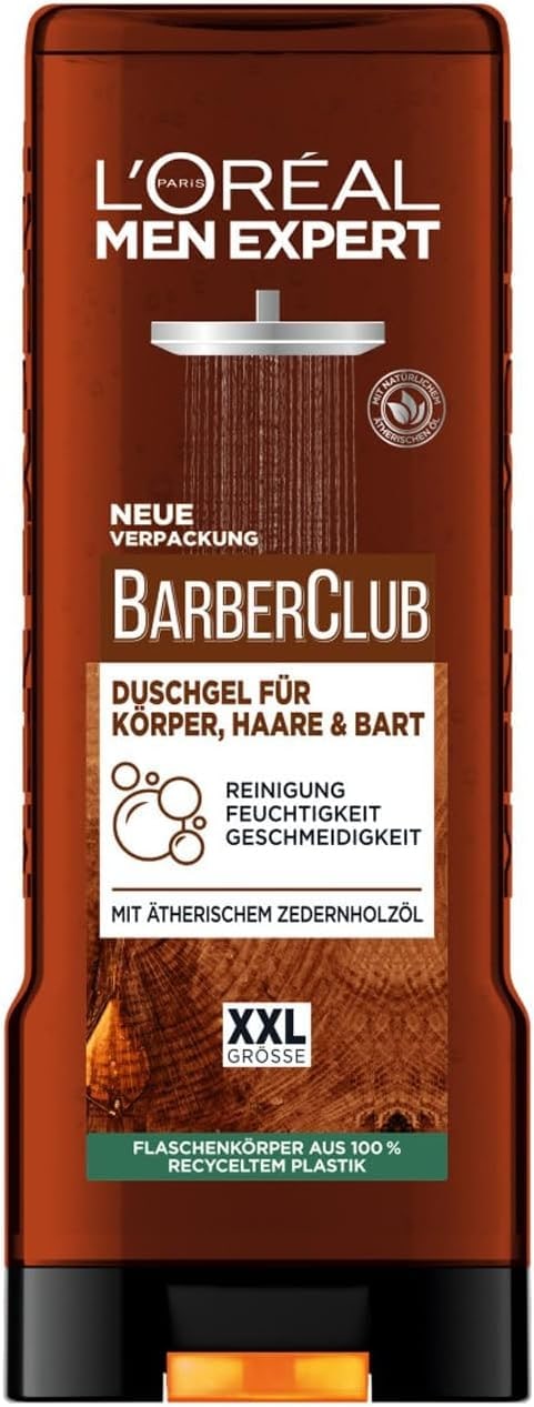 Amazon TR L'Oréal Men Expert Barber Club XXL Erkek Duş Jeli, Vücut, Saç ve Sakal İçin, 400 ml