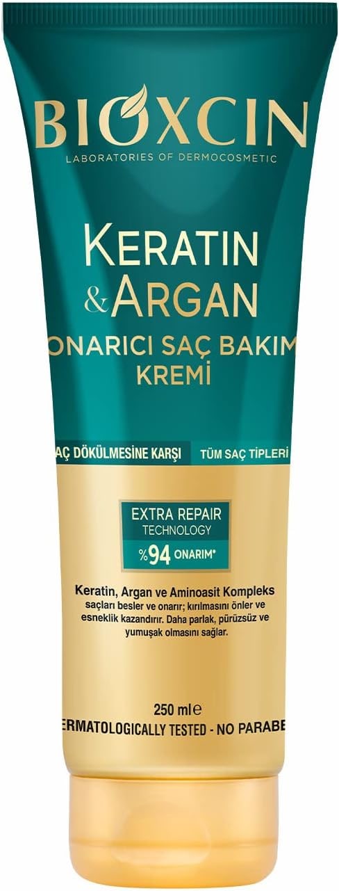 Amazon TR Bioxcin Keratin & Argan Onarıcı Saç Bakım Kremi – Yıpranmış ve Hasar Görmüş Saçlar İçin – 250 ml – BioComplex B11, Hidrolize Keratin ve Argan Yağlı : Amazon.com.tr: Kişisel Bakım ve Kozmetik