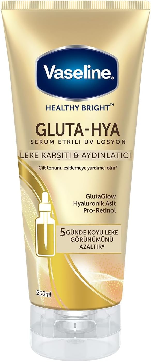 Amazon TR Vaseline Gluta Hya Serum Etkili UV Losyon Leke Karşıtı ve Aydınlarıcı 200 ml