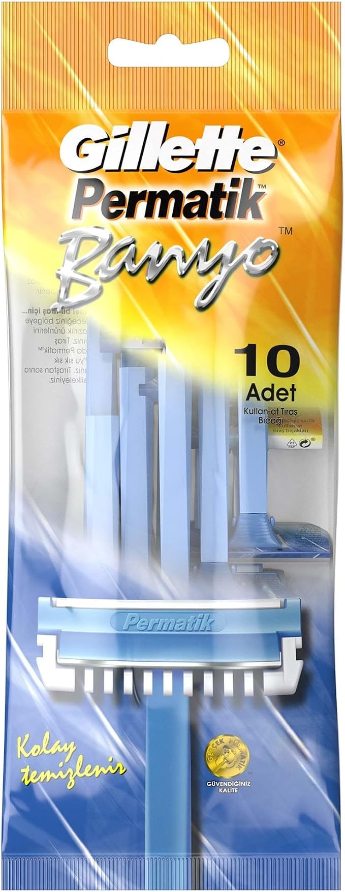 Amazon TR Gillette Permatik Banyo Kullan At Erkek Tıraş Bıçağı 10 Adet