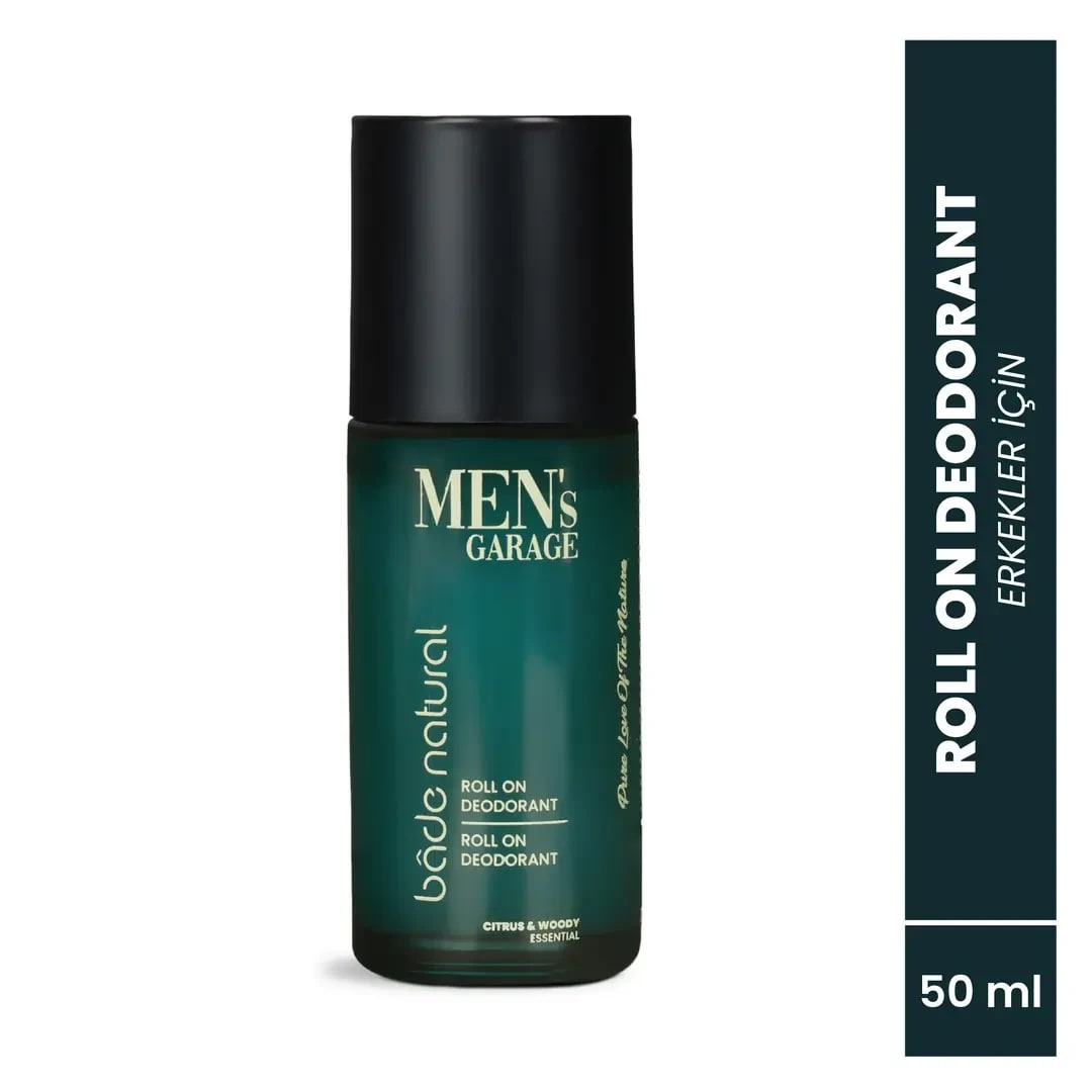 Bade Natural Men's Garage Roll On Deodorant Ferahlatıcı ve Ter Kokusunu Önleyici