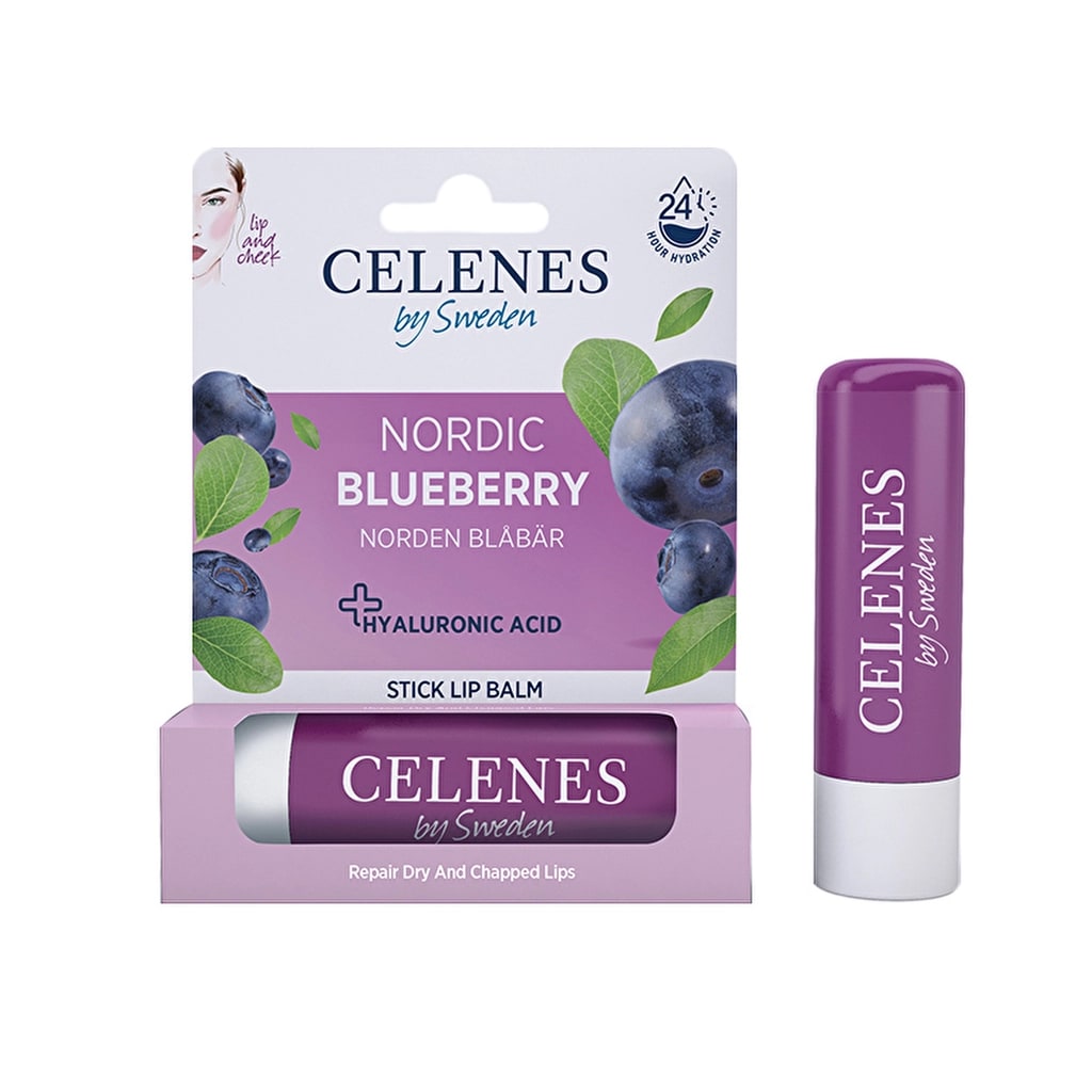 Celenes Nordic Blueberry Stick Lip Balm Lip & Cheek 4,8 gr