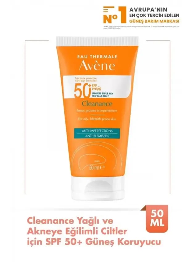 Avène Avène Avene Cleanance SPF 50+ Yağlı ve Akneye Eğilimli Ciltler İçin Güneş Kremi 50 ml