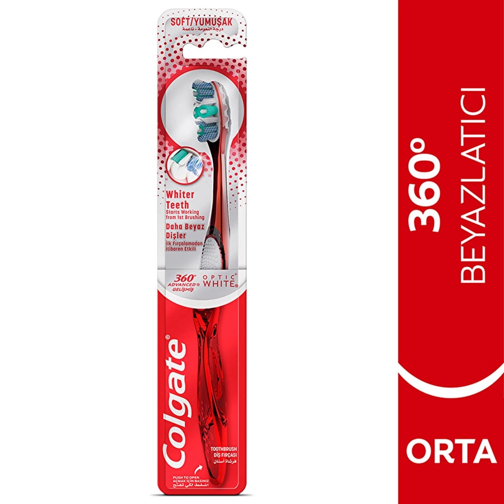 Colgate 360 Advanced Optic White Diş Fırçası (Orta) - Gratis