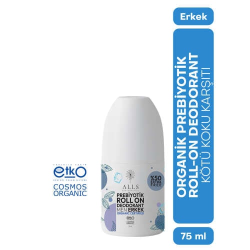 Alls Biocosmetics Organik Prebiyotik Roll on Deodorant - Erkekler İçin