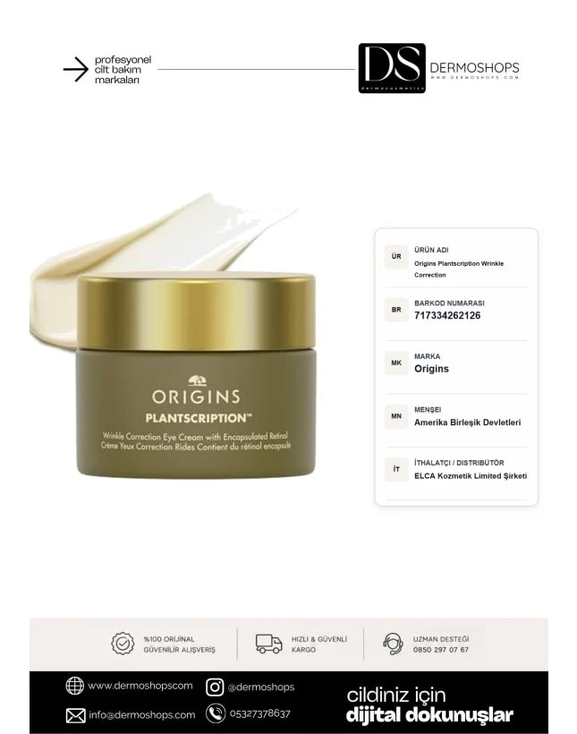 Origins Plantscription Wrinkle Correction Eye Cream with Encapsulated Retinol