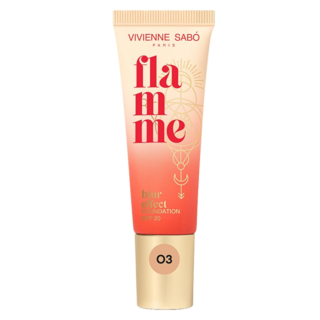 Vivienne Sabo Flamme Blur Effect Fondöten SPF 20 03 Beige - Medium Coverage & Radiant Satin Finish