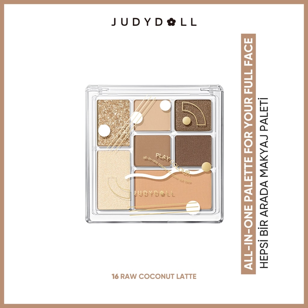 Judydoll Hepsi Bir Arada Makyaj Paleti 16 Raw Coconut Latte