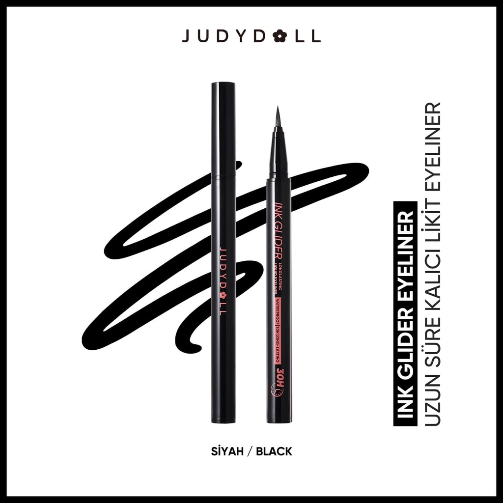 Judydoll Ink Glider Uzun Süre Kalıcı Likit Eyeliner Black