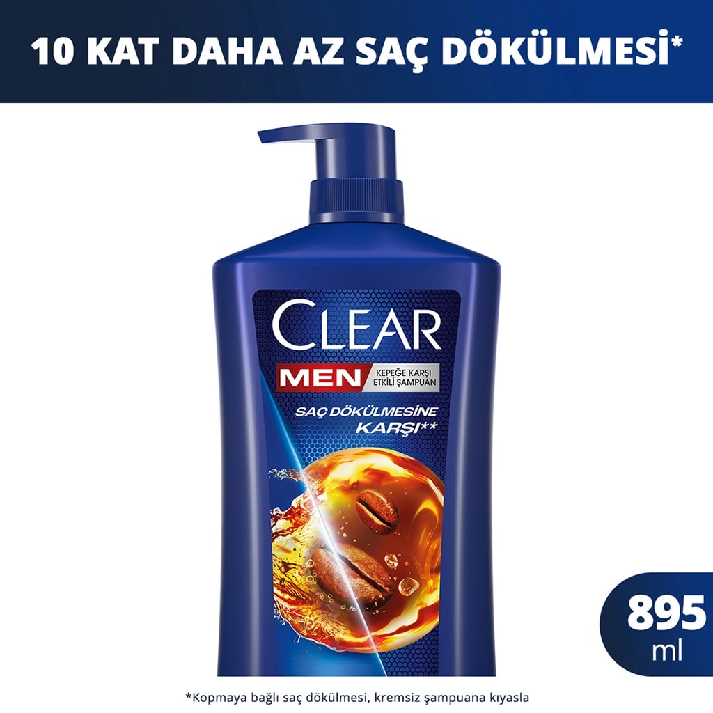 Clear Men Kepeğe ve Saç Dökülmesine Karşı Etkili Ekstra Büyük Boy Şampuan