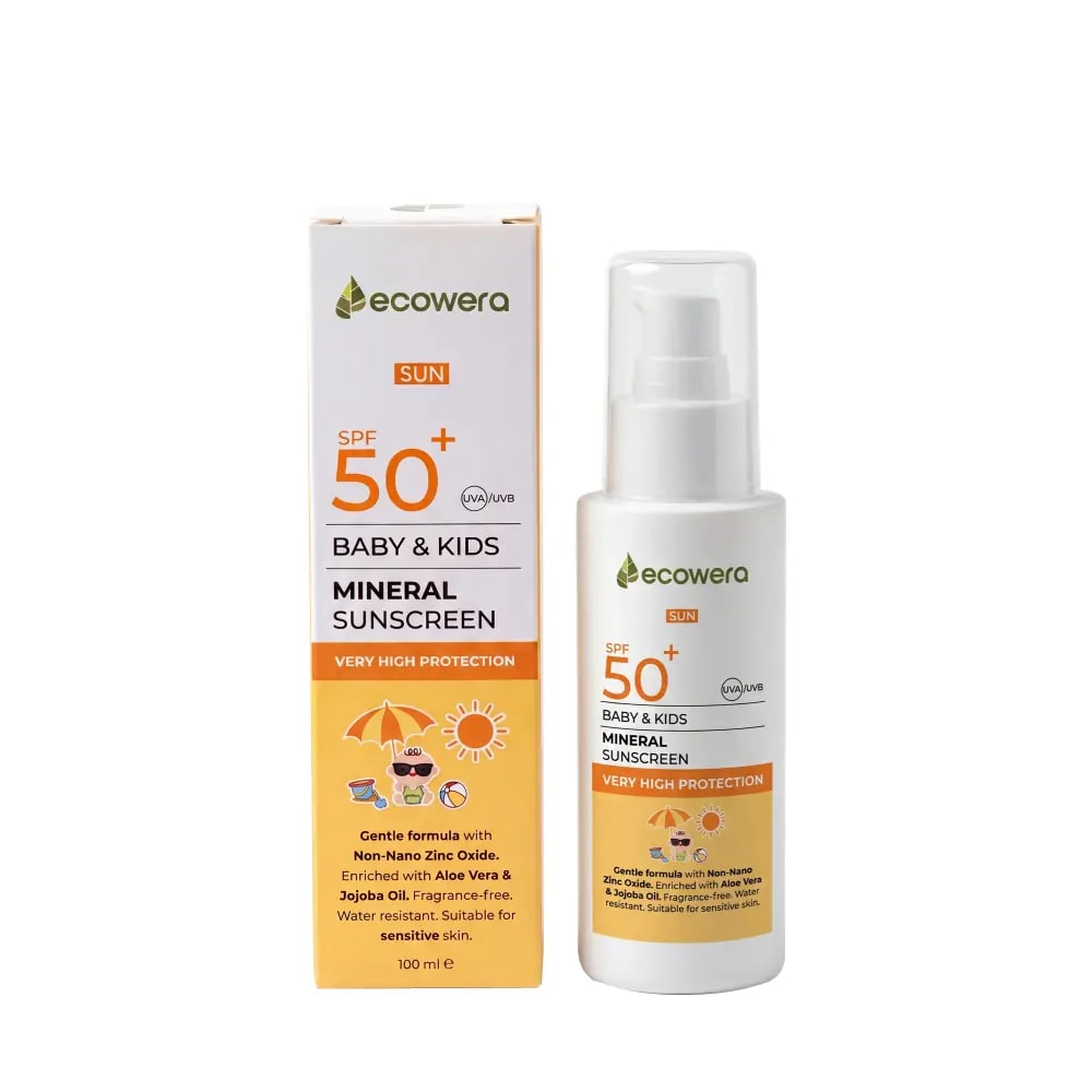 Ecowera Baby & Kids SPF50+ Bebek ve Çocuk Mineral Güneş Kremi