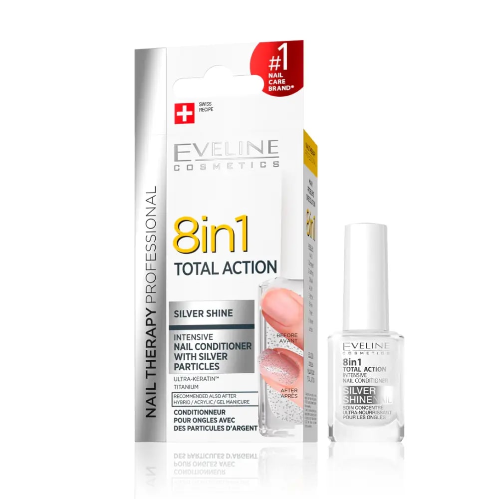 Eveline Cosmetics Silver Shine Intensive Nail Conditioner 8 in 1 Total Action