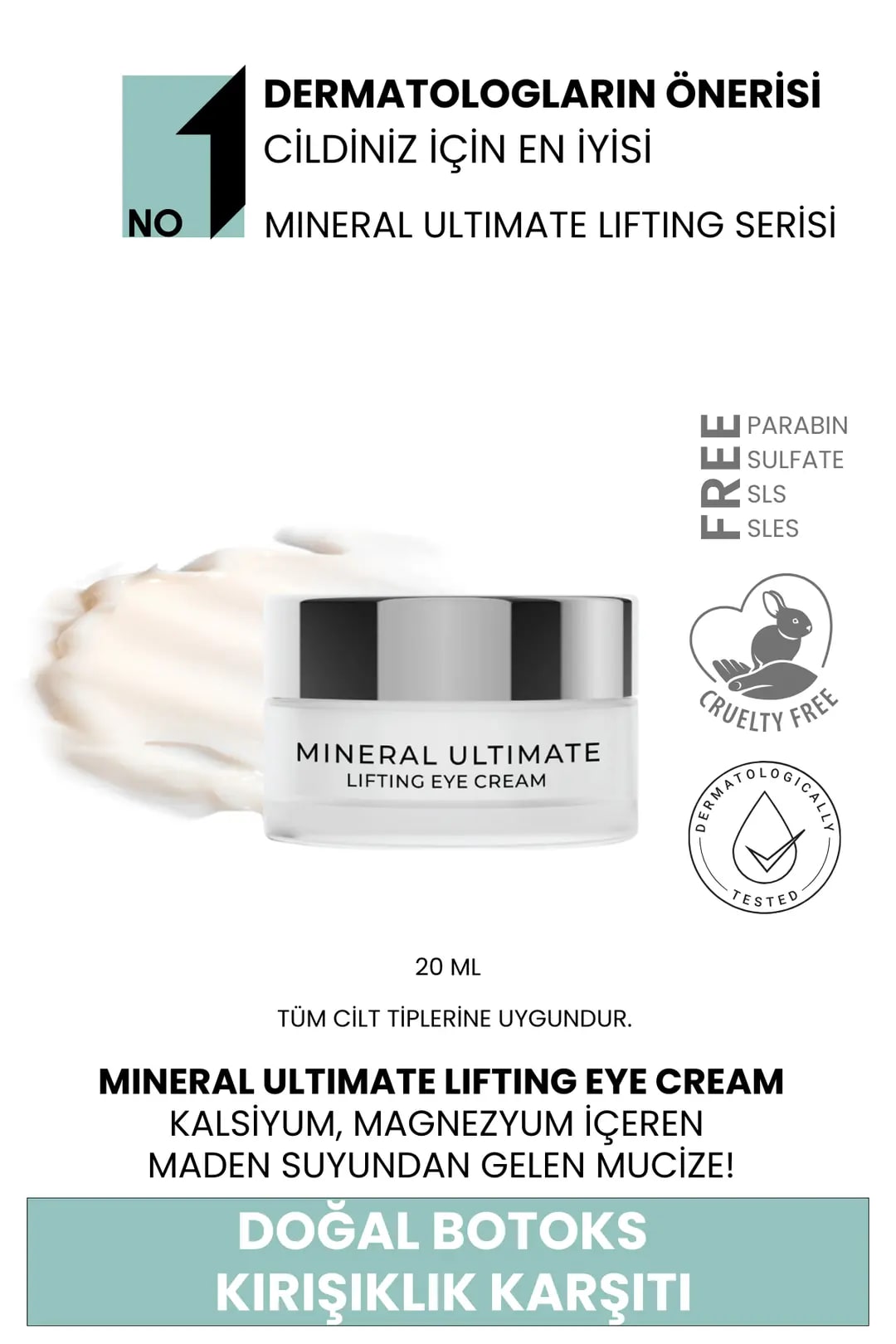 Mineral Ultimate Toparlayıcı Göz Kremi