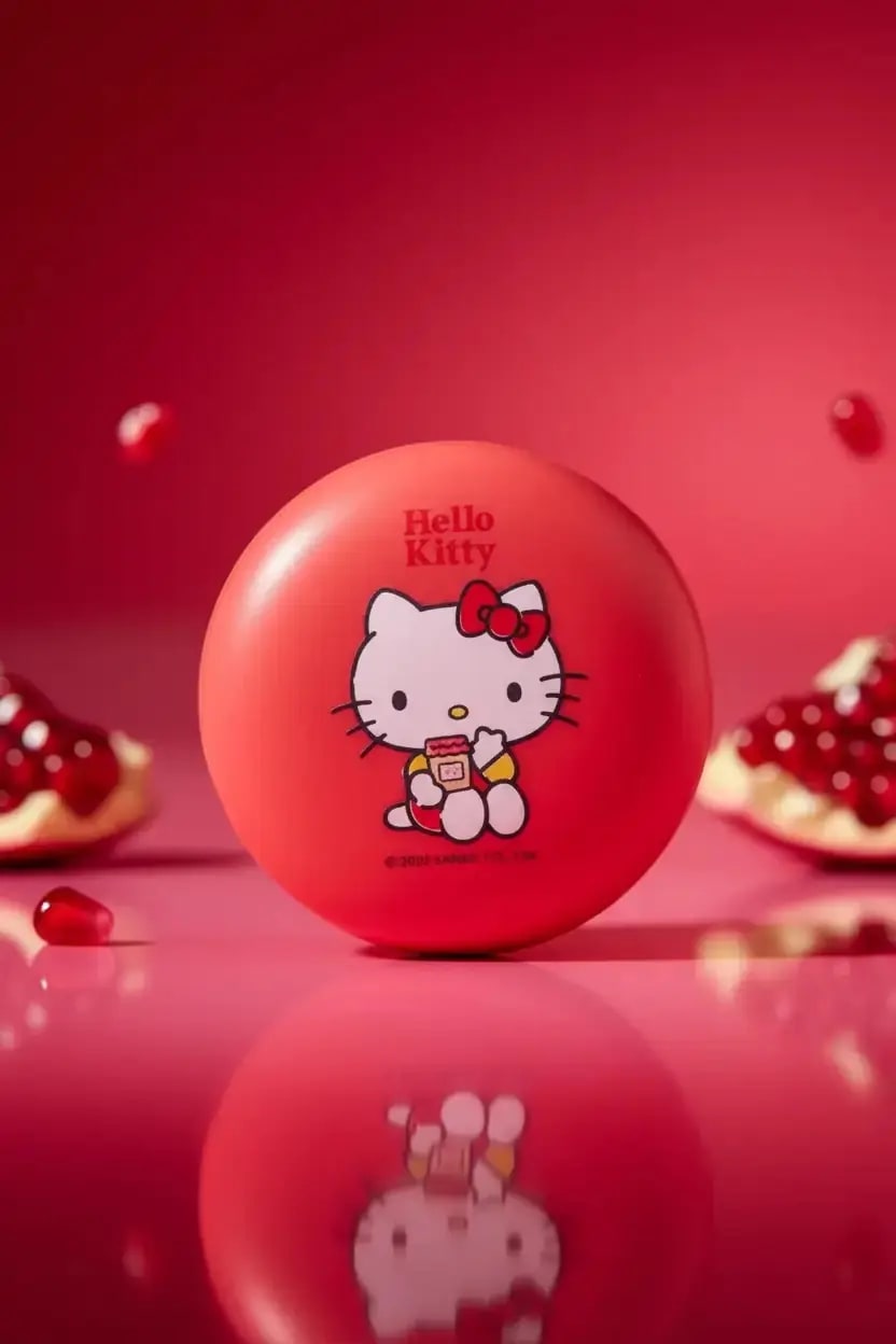 MINISO Sanrio Lisanslı Hello Kitty Makaron Lip Balm – Nar Kokulu Nemlendirici Dudak Bakımı