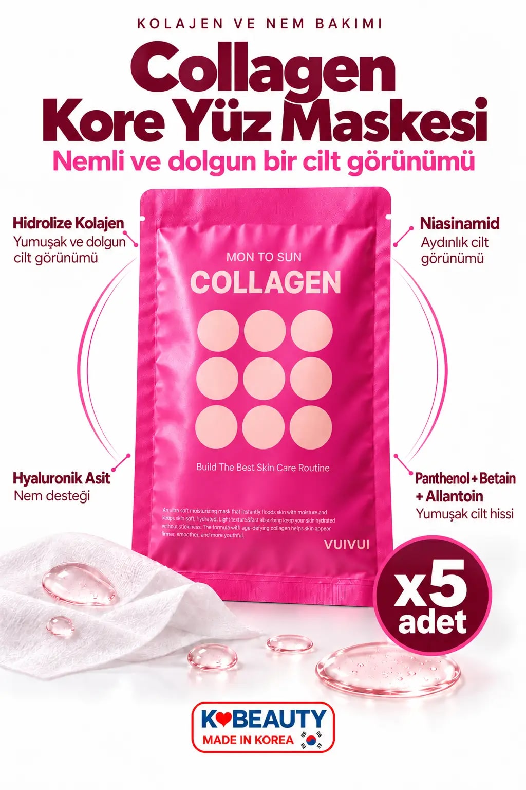 byeolee Kolajen Kore Yüz Maskesi | Anti-Aging