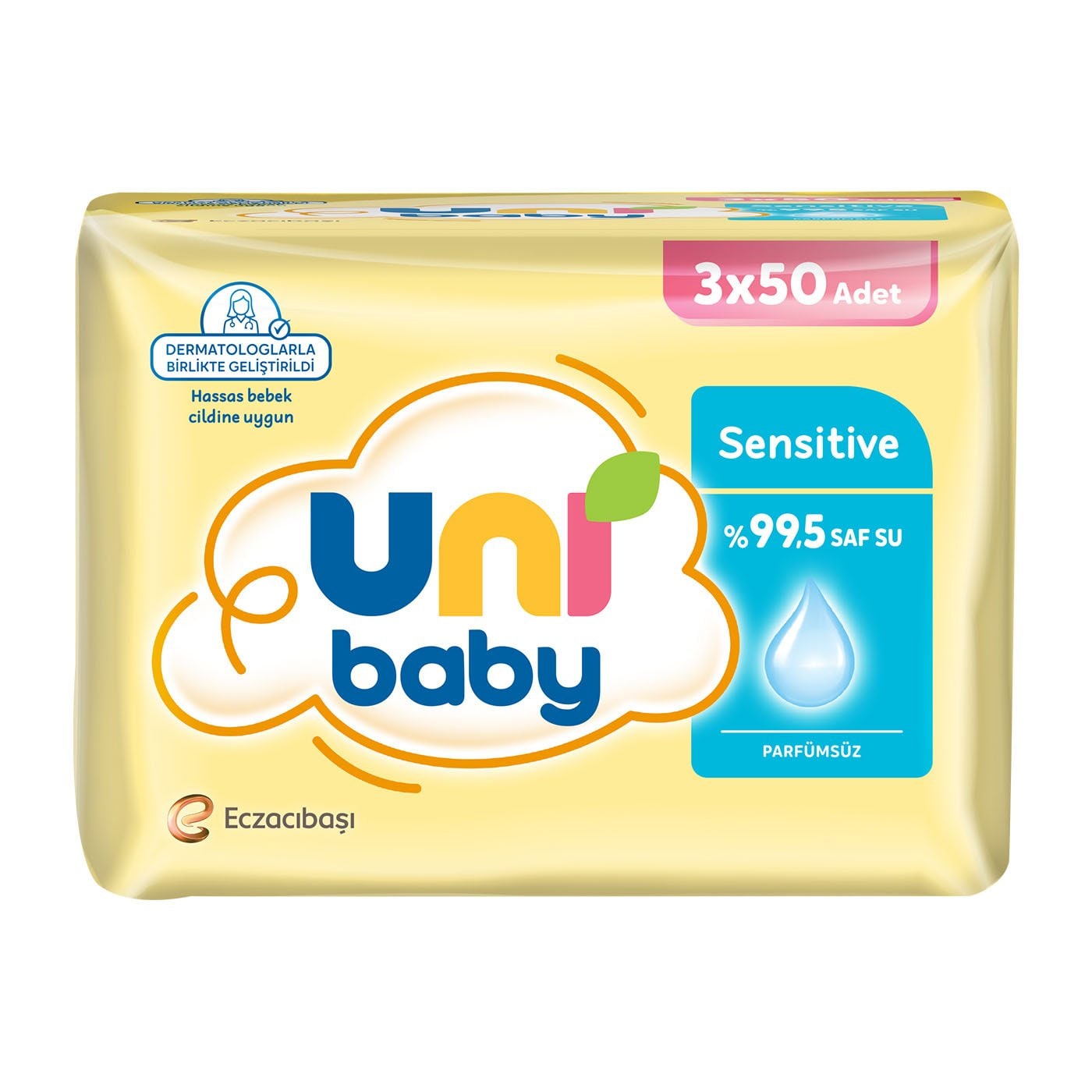 Uni Baby Sensitive Islak Mendil, 3x50'li Paket