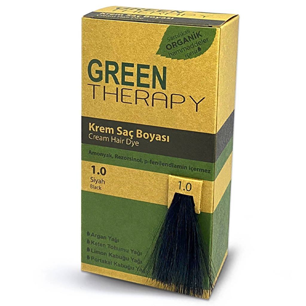 Green Therapy Krem Saç Boyası 1.0 Siyah