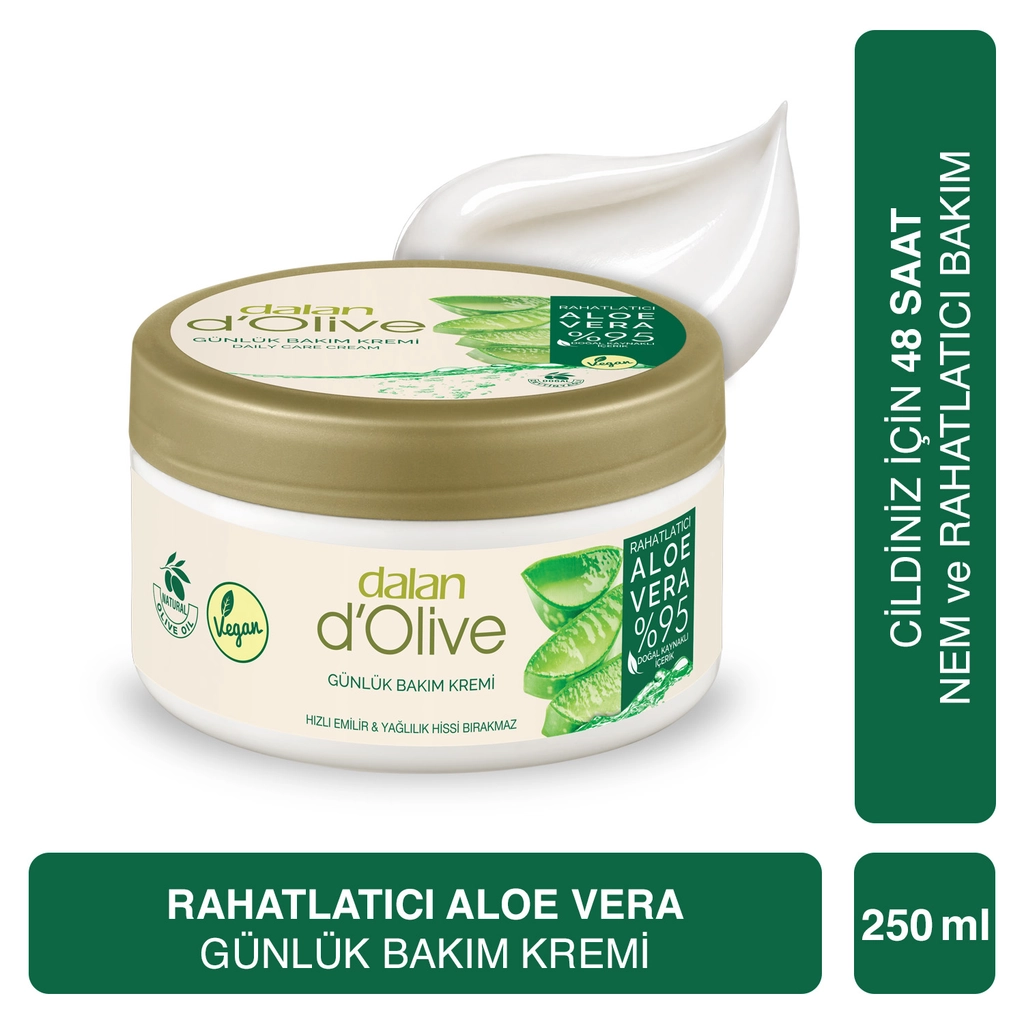 Dalan D'Olive Rahatlatıcı Aloe Vera Günlük Bakım Kremi 250 ml