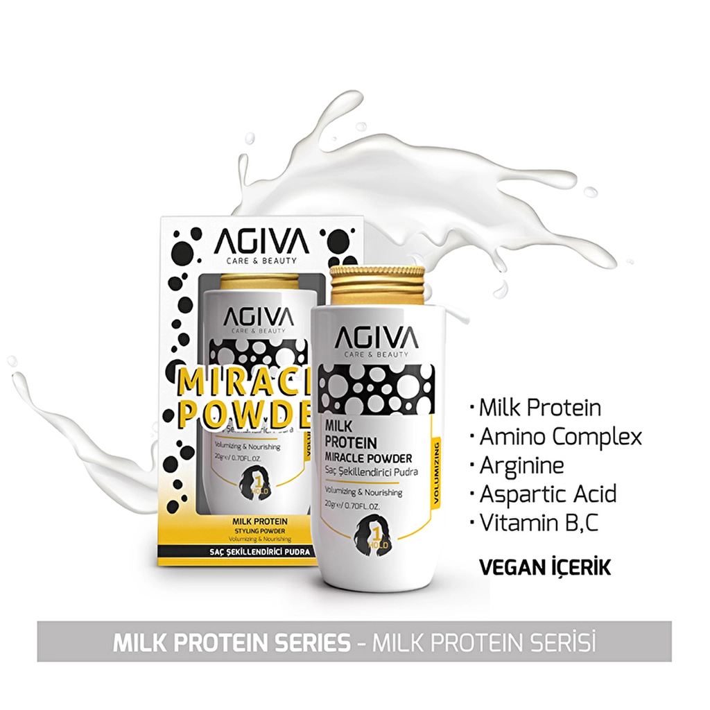 Agiva Milk Protein Miracle Saç Pudrası 20 gr