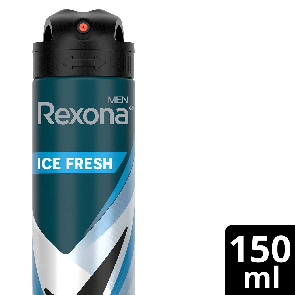 Rexona Men Erkek Sprey Deodorant Invisible Ice Fresh 72 Saat Kesintisiz Koruma 150 ml