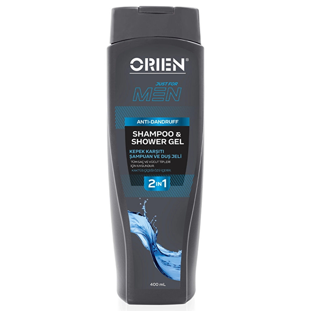 Orien Men 2'si 1 Arada Kepek Karşıtı Şampuan & Duş Jeli 400 ml