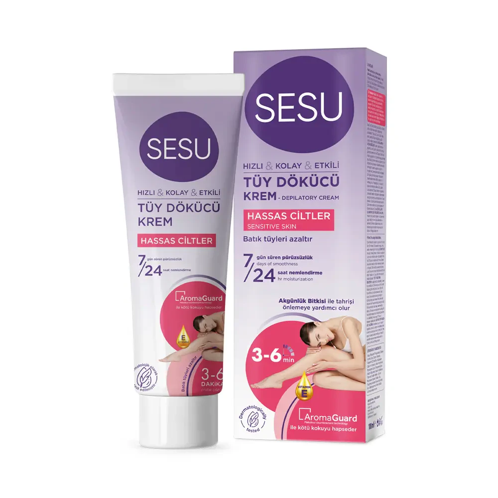 Sesu Tüy Dökücü Krem Hassas Ciltler 100 Ml