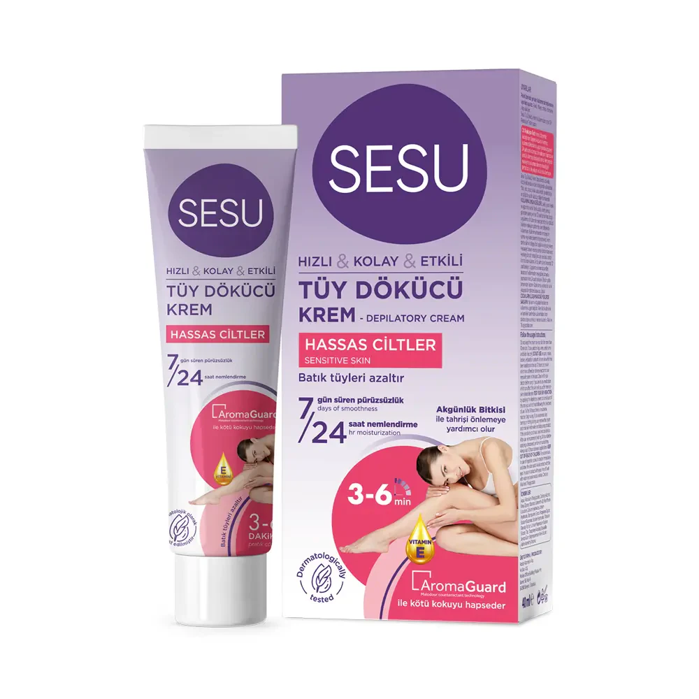 Sesu Tüy Dökücü Krem Hassas Ciltler 40 Ml