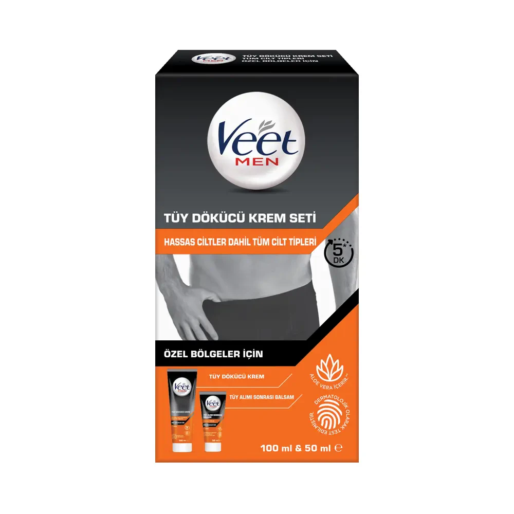 Veet Men Özel Bölgeler İçin Tüy Dökücü Krem Seti 100 Ml+50 Ml