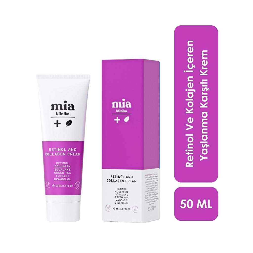 Mia Klinika Retinol ve Kolajen İçeren Yaşlanma Karşıtı Krem 50 ml