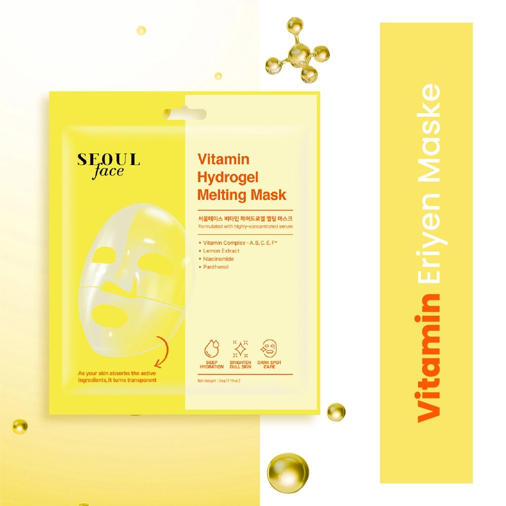 Dermal Korea Vitamin Hidrojel Eriyen Yüz Maskesi 34 gr