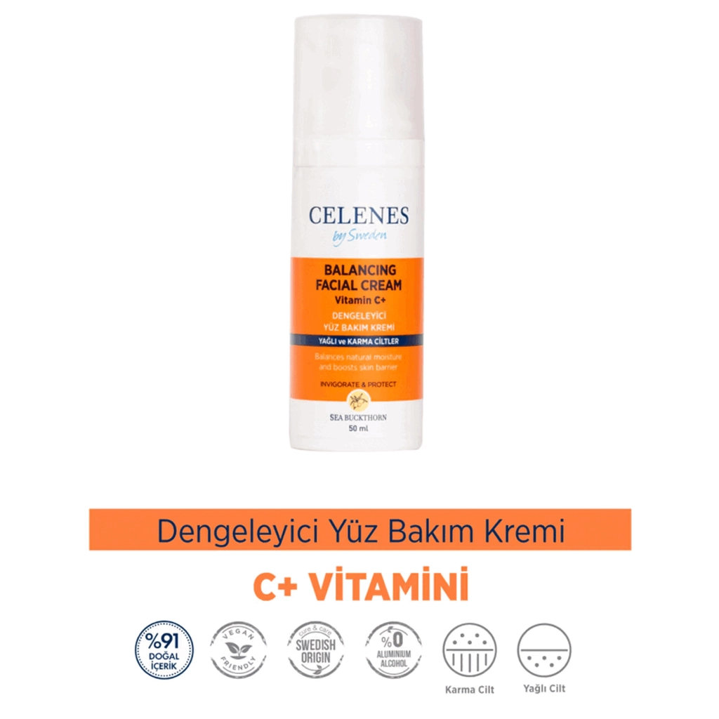 Celenes Sea Buckthorn Aydınlatıcı ve Dengeleyici Yüz Bakım Kremi 50 ml