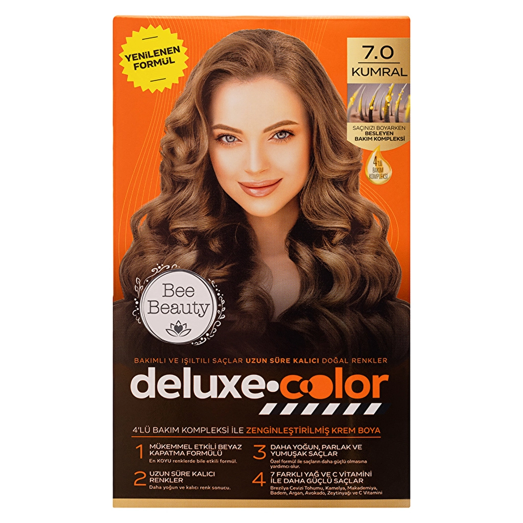 Bee Beauty Deluxe Color Kit Saç Boyası 7.0 Kumral