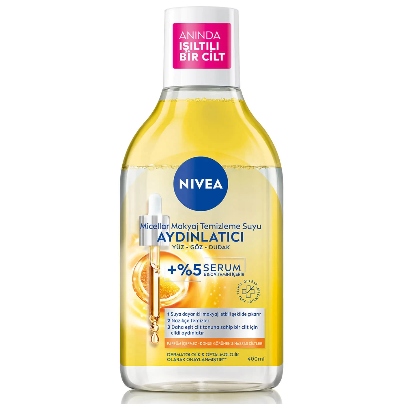 Nivea Micellar Makyaj Temizleme Suyu Serum İçerikli Aydınlatıcı 400 ml