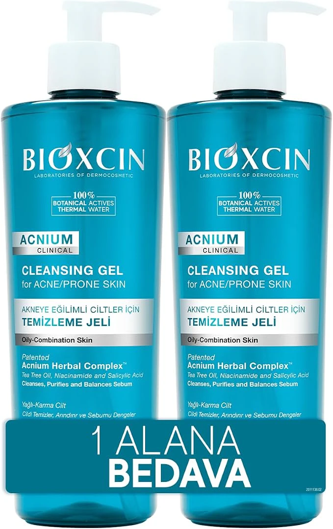 Bioxcin Acnium Sebum Dengeleyici Yüz Yıkama Jeli 500 ml 1 Alana 1 Hediye – Salisilik Asit, Çay Ağacı ve Niasinamid İçeren Yağlı ve Akneye Eğilimli Ciltler İçin Temizleyici : Amazon.com.tr: Kişisel Bakım ve Kozmetik