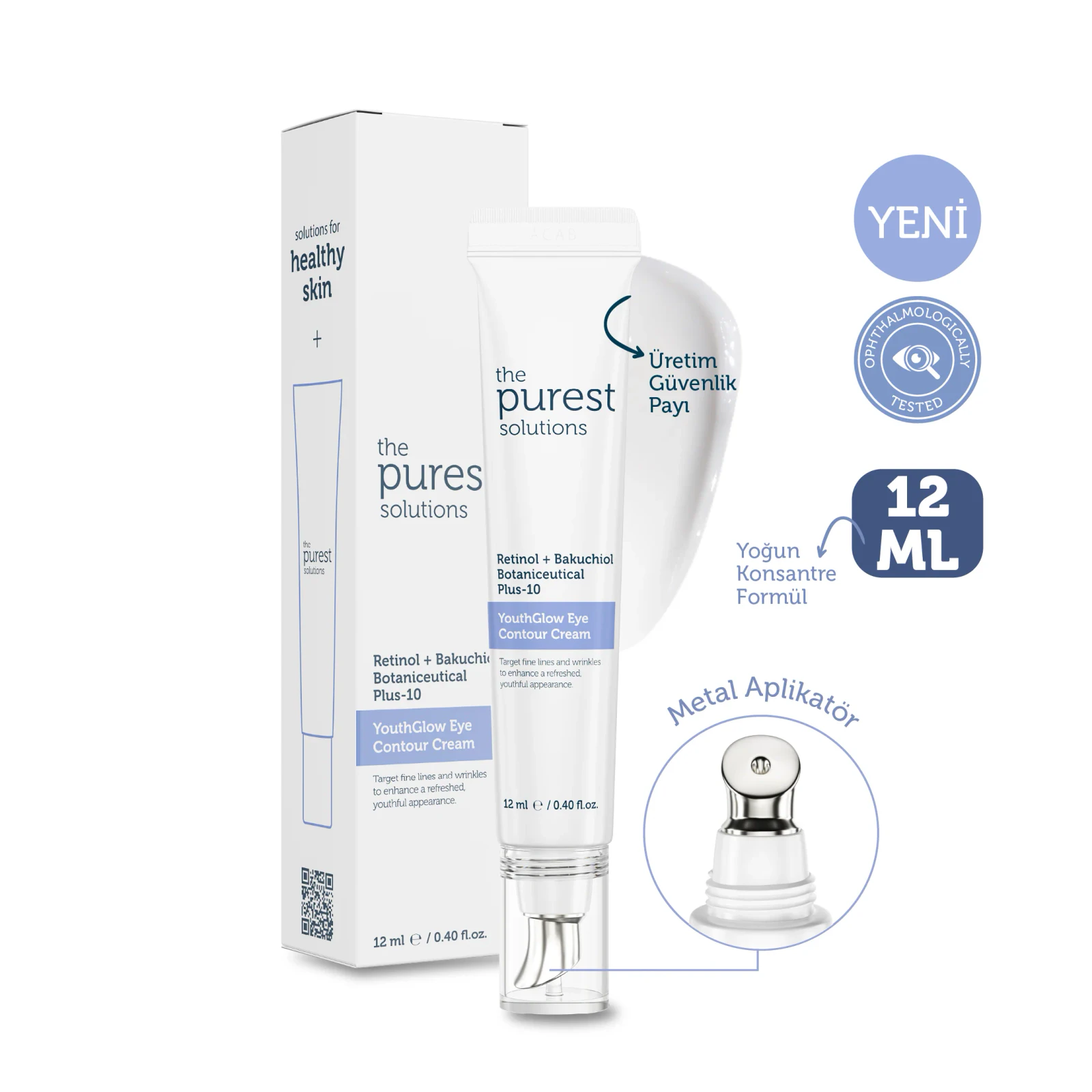The Purest Solutions Adenozin İçerikli Kırışıklık Karşıtı Göz Çevresi Kremi 12 ml
