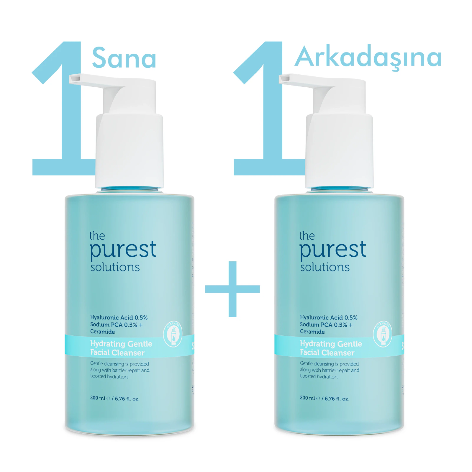 The Purest Solutions 1 Sana, 1 Arkadaşına Hyalüronik Asit Yüz Temizleme Jeli