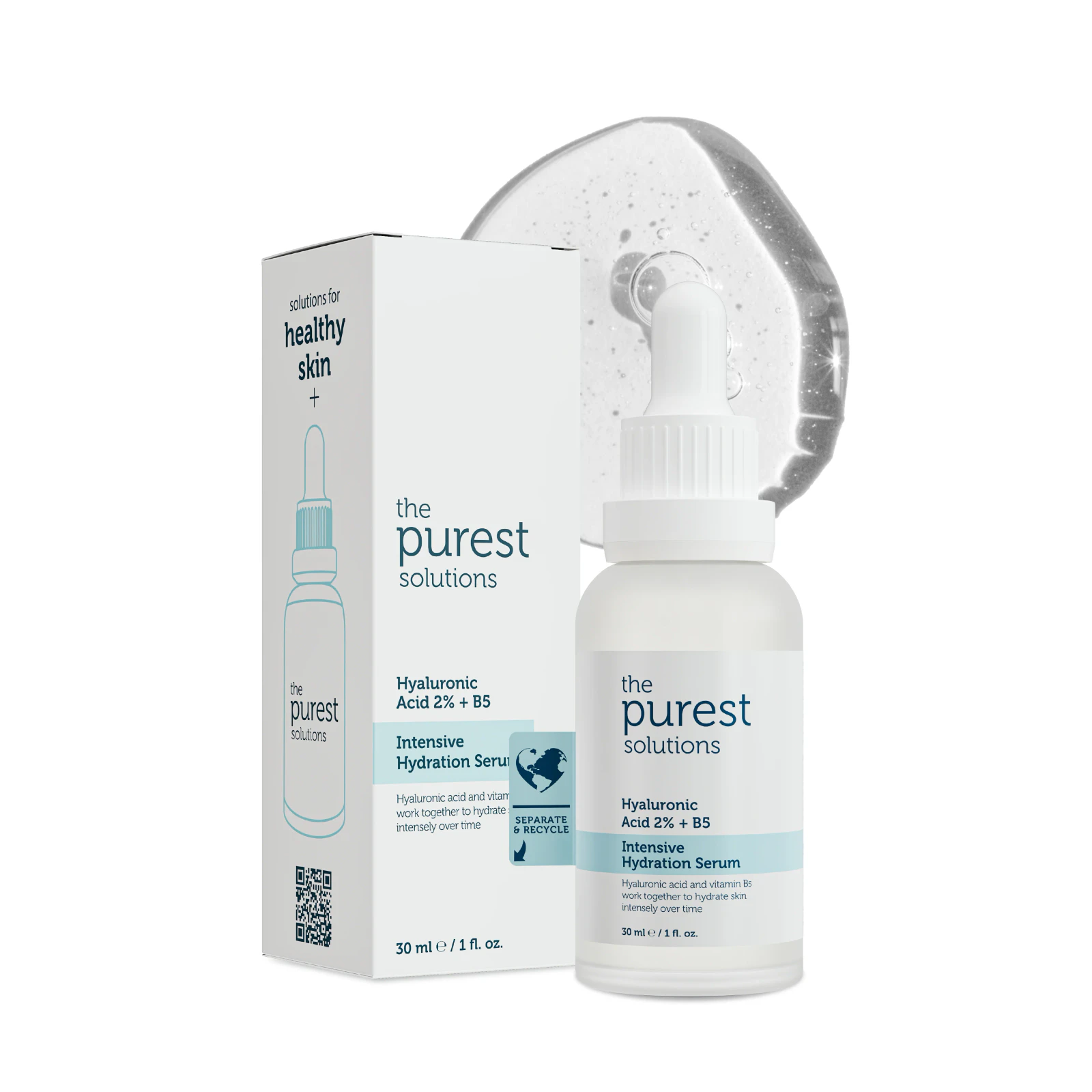 The Purest Solutions Yoğun Nemlendirme ve Dolgun Görünüm Etkili Yenileyici Hyalüronik Asit Serum 30 Ml