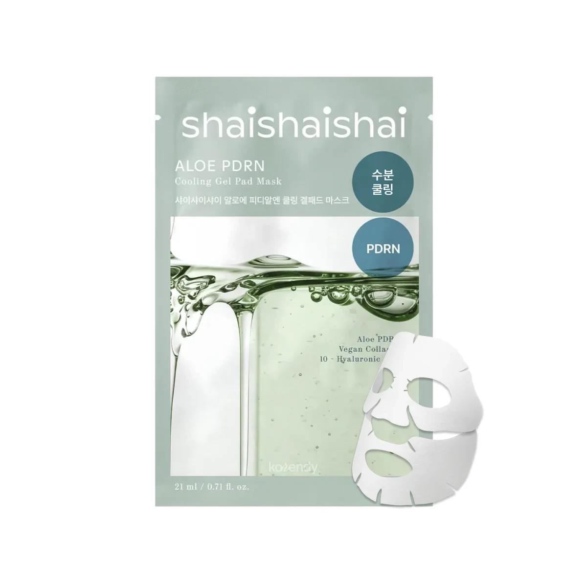 Shaishaishai - Aloe PDRN Cooling Gel Pad Mask (Serinletici ve Nemlendirici Aloe PDRN Jel Ped Maske) 21ml