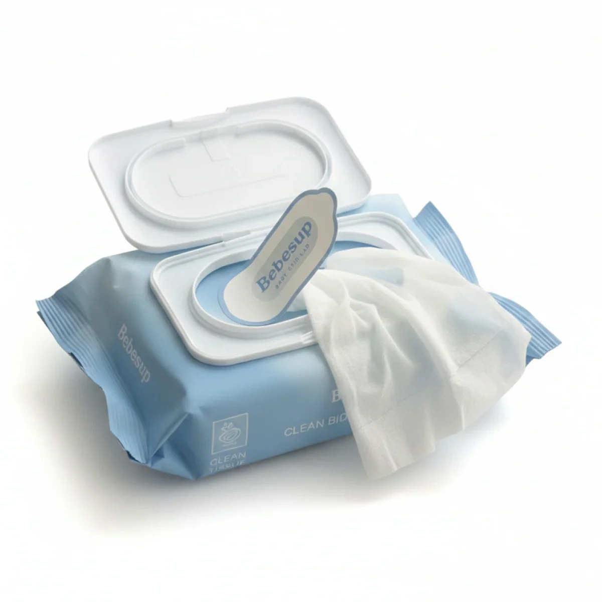 Bebesup - Clean Bidet Tissue (%99 Su Bazlı Tuvalete Atılabilir Islak Mendil) (48 Mendil) - 1 PAKET