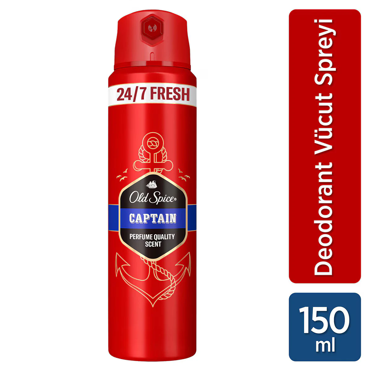 OLD SPICE Old Spice Captain Erkekler İçin Sprey Vücut Deodorantı 150 ml 1394463 | Watsons