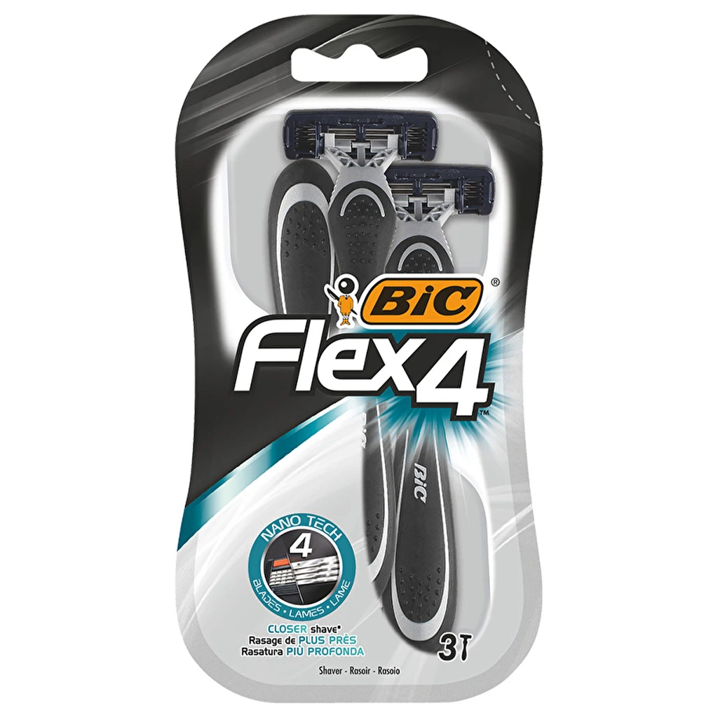 Bic Flex4 4 Bıçaklı Tıraş Bıçağı 3'lü - Gratis