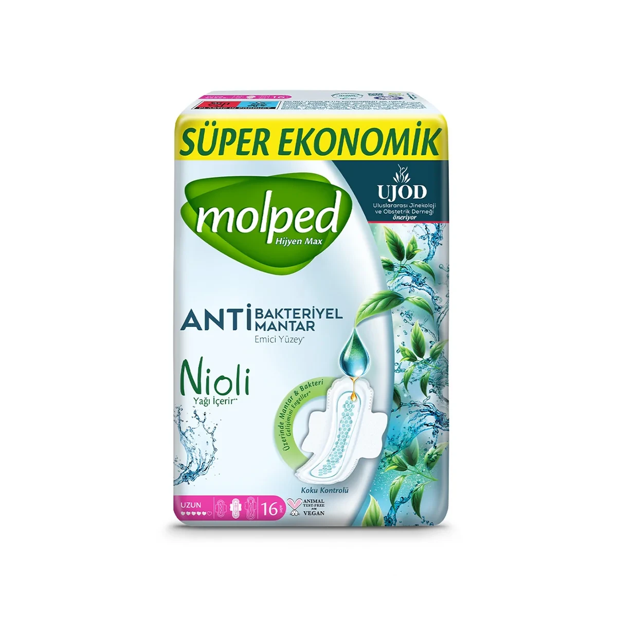 MOLPED Hijyen Max Süper Eco Uzun Hijyenik Ped 16'lı - STD / STD