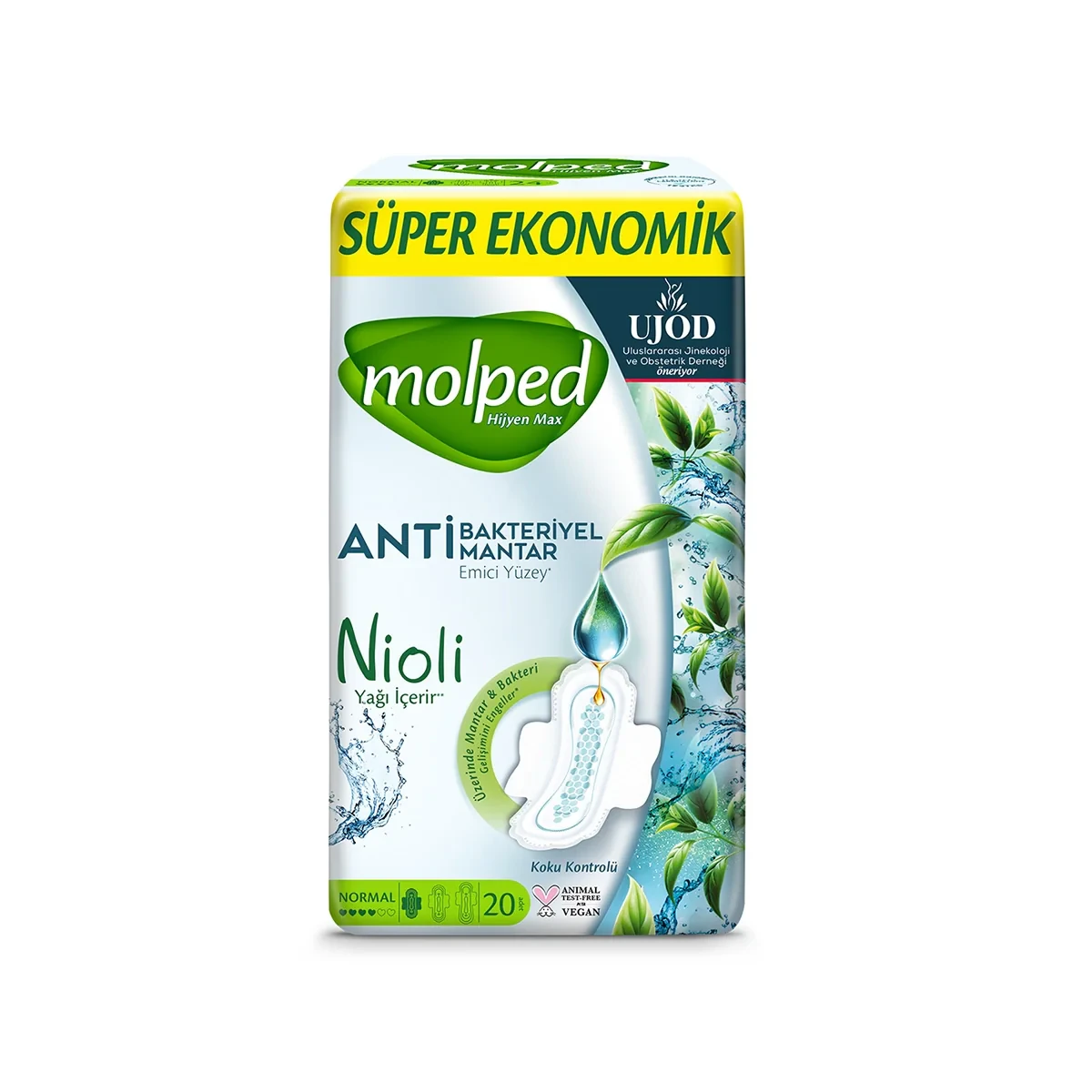 MOLPED Hijyen Max Süper Eco Normal Hijyenik Ped 20'li - STD / STD