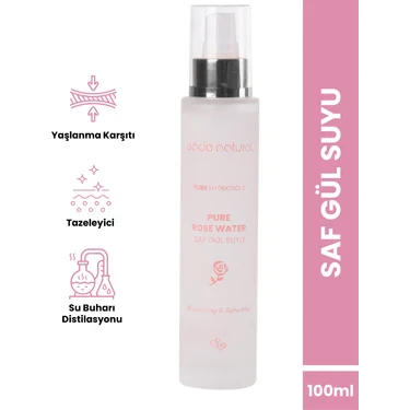 Bade Natural Gül Suyu Etkili Tonik %100 DoğalSaf 100 ml